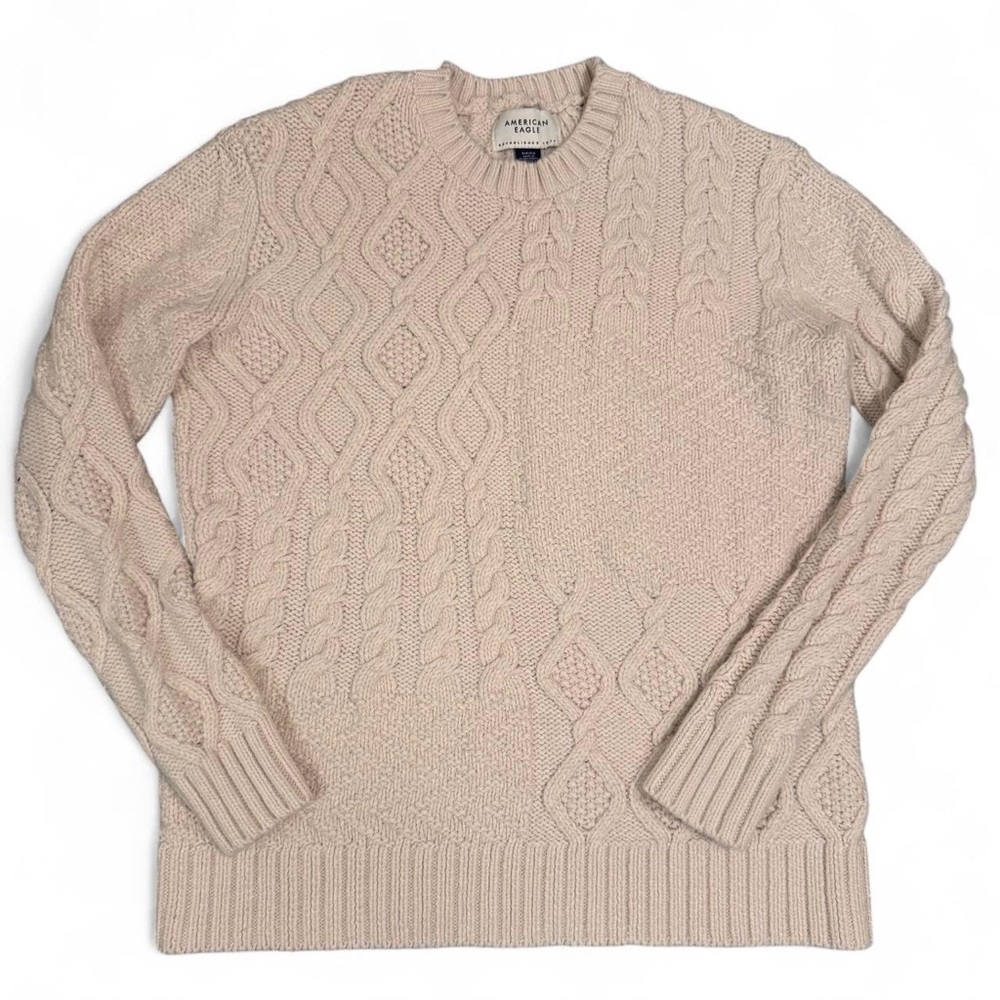 American Eagle Light Cream
White Casual Long Sleeve Sweater